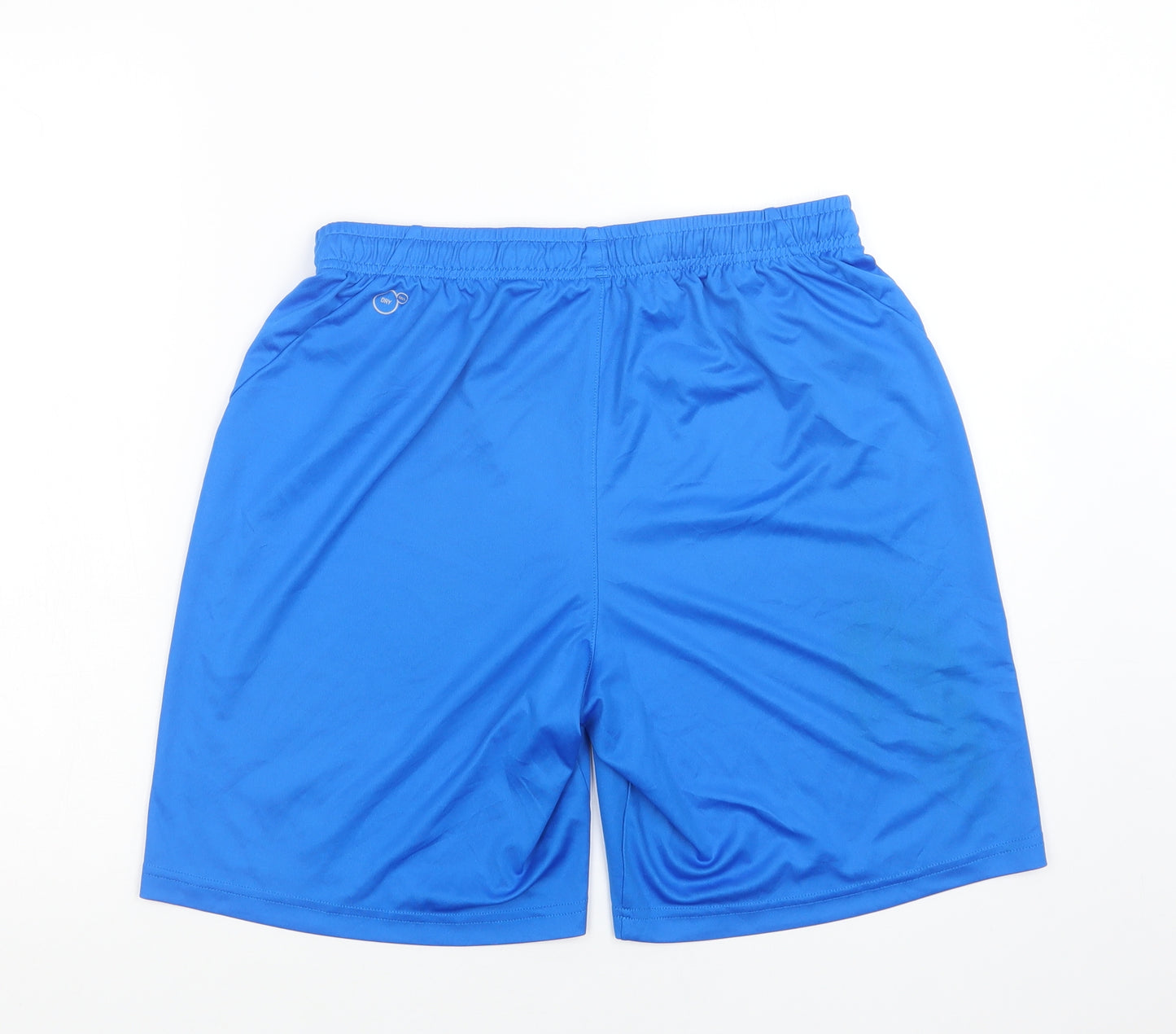 PUMA Mens Blue  Polyester Sweat Shorts Size M L9 in Regular Drawstring