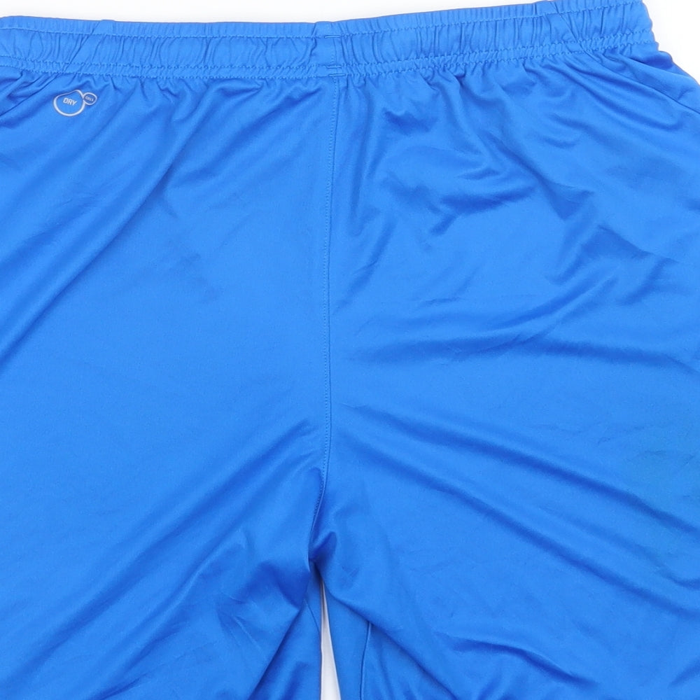 PUMA Mens Blue  Polyester Sweat Shorts Size M L9 in Regular Drawstring