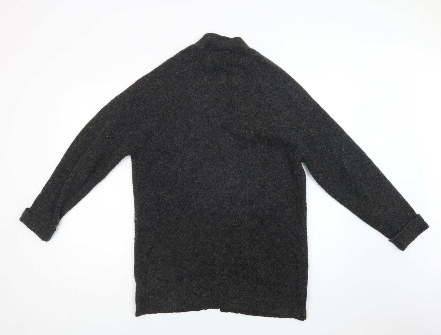ASOS Womens Grey V-Neck  Acrylic Cardigan Jumper Size 8
