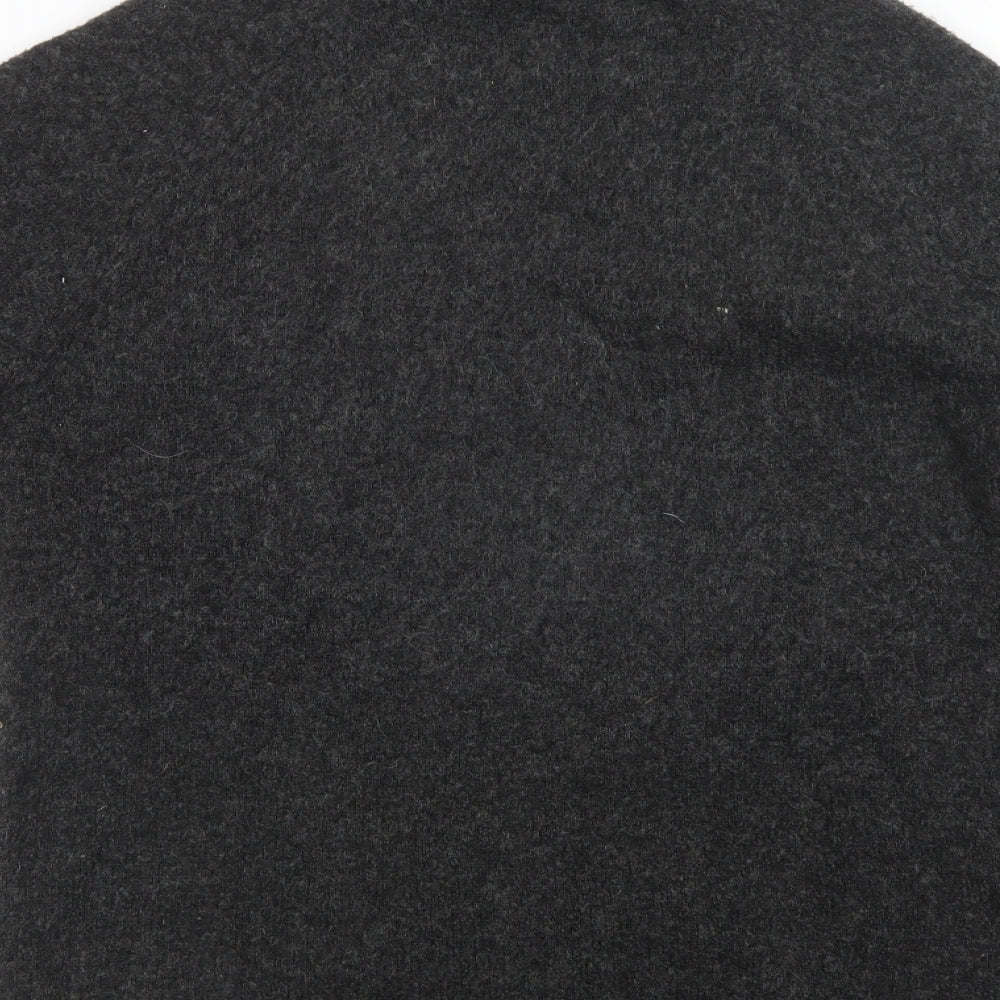 ASOS Womens Grey V-Neck  Acrylic Cardigan Jumper Size 8