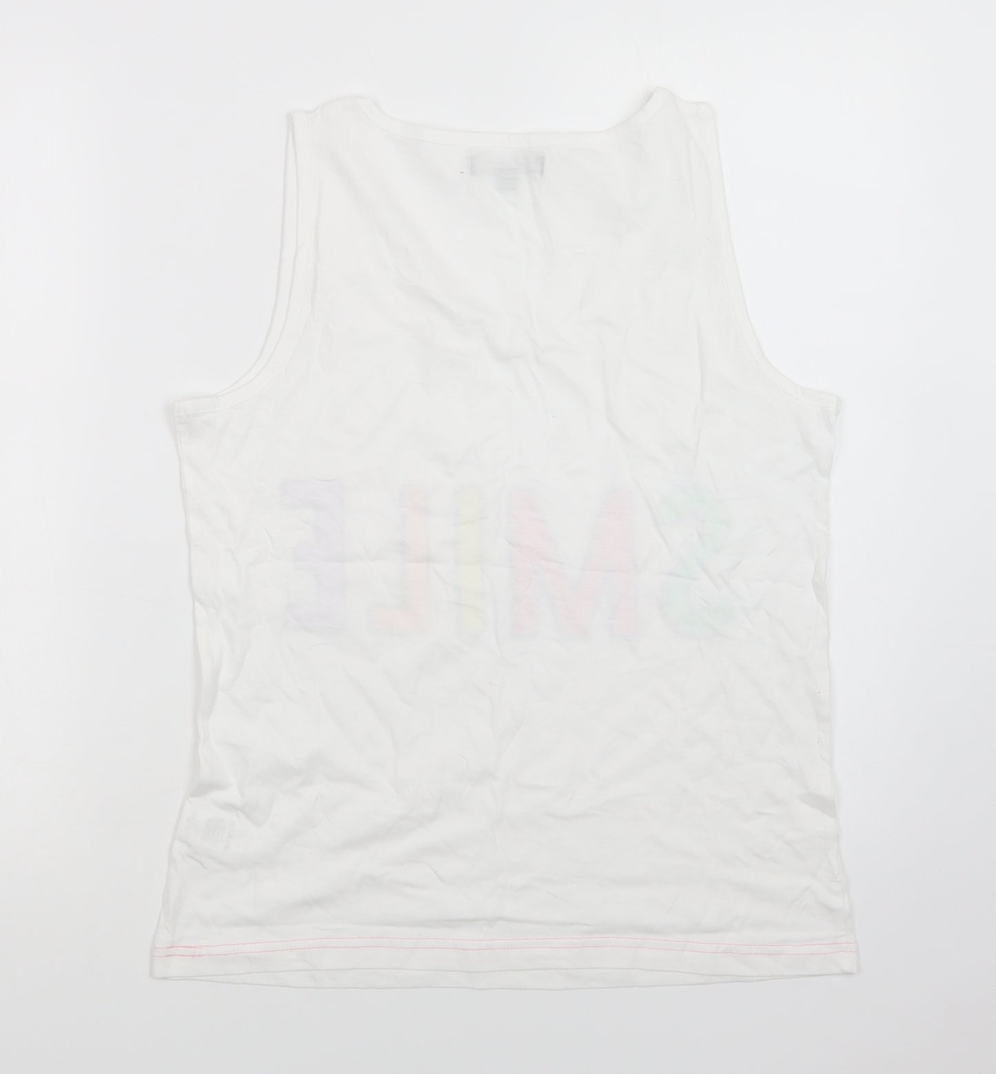 Studio Womens White  Cotton Top Pyjama Top Size 14   - Smile