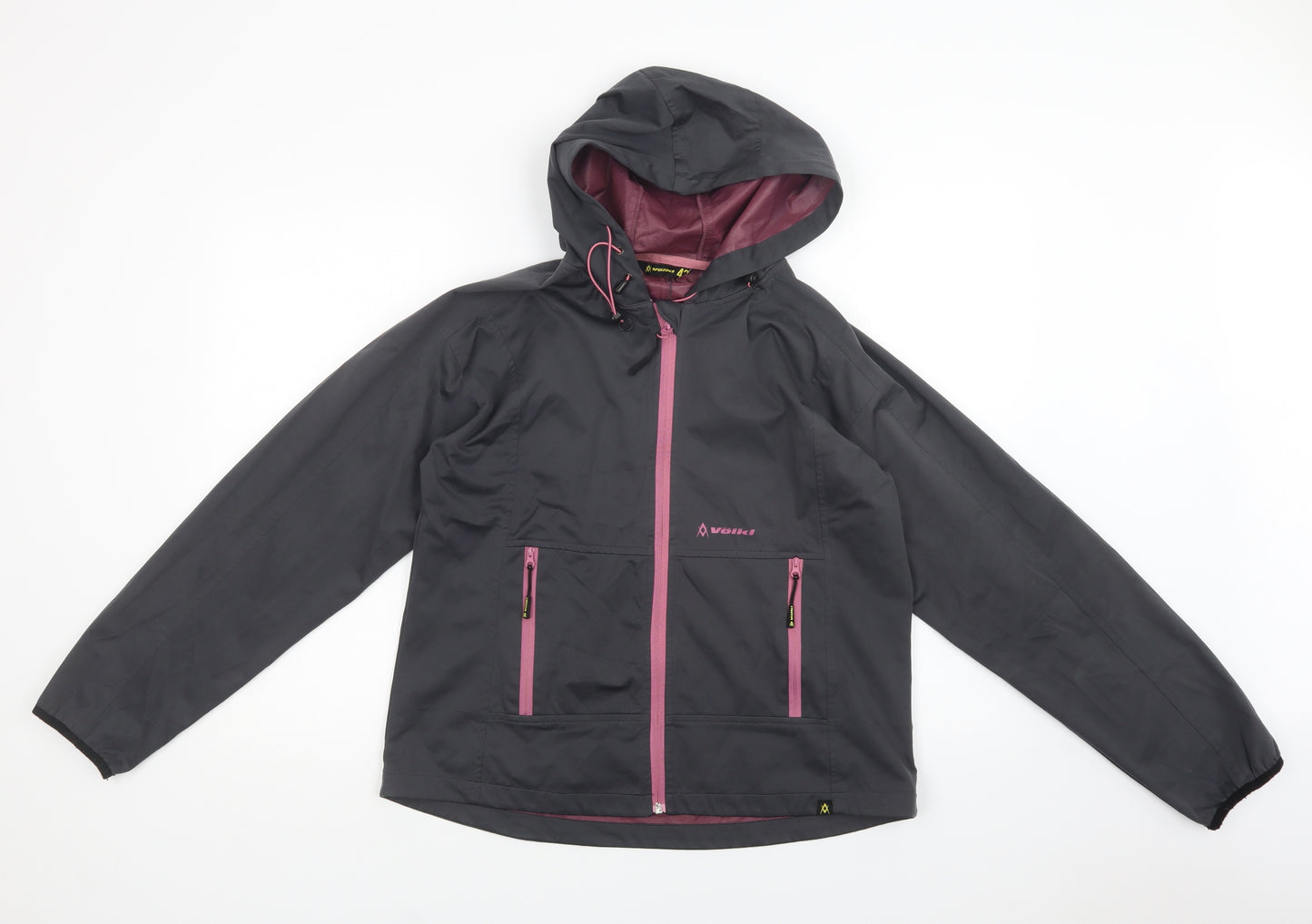 Volki Womens Grey   Windbreaker Jacket Size 14  Zip