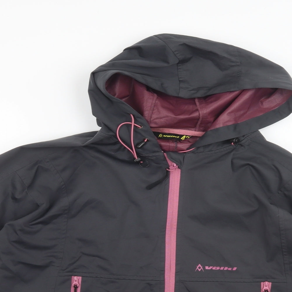 Volki Womens Grey   Windbreaker Jacket Size 14  Zip