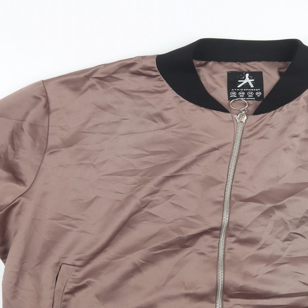 Primark Womens Brown   Bomber Jacket Jacket Size 18  Zip