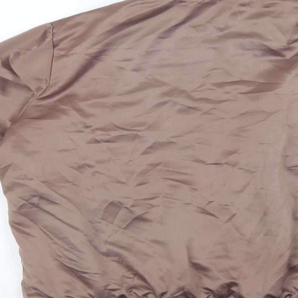 Primark Womens Brown   Bomber Jacket Jacket Size 18  Zip