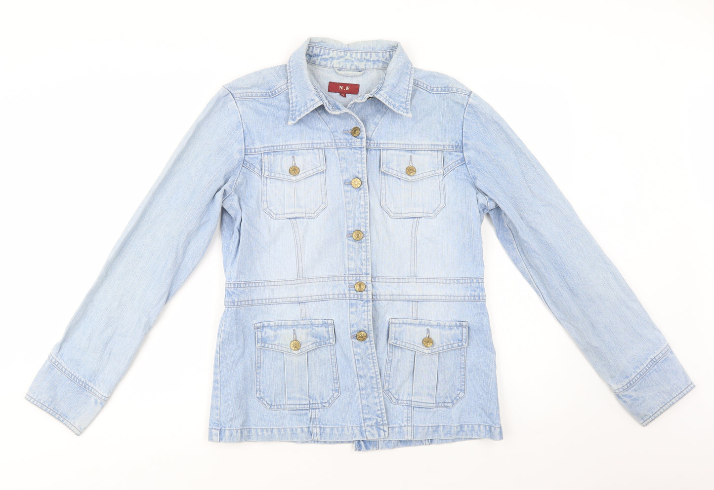 N.E.  Womens Blue   Jacket  Size 14  Button