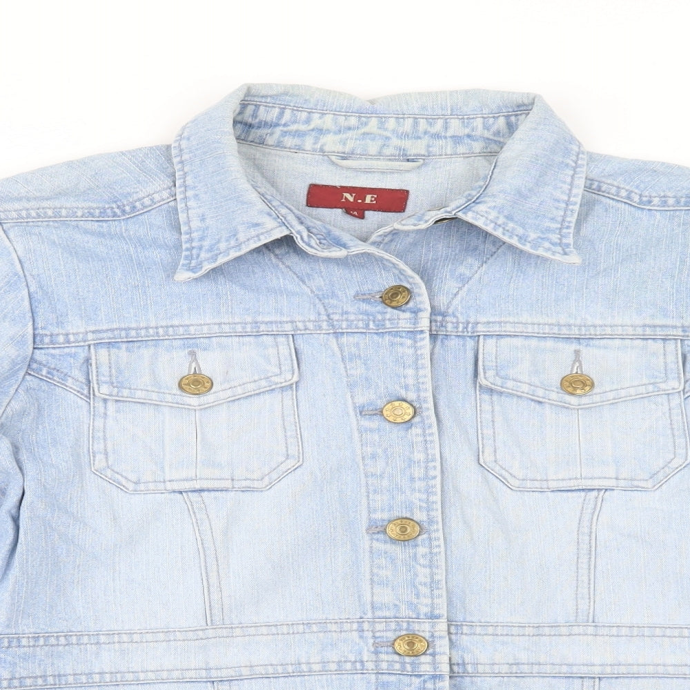 N.E.  Womens Blue   Jacket  Size 14  Button