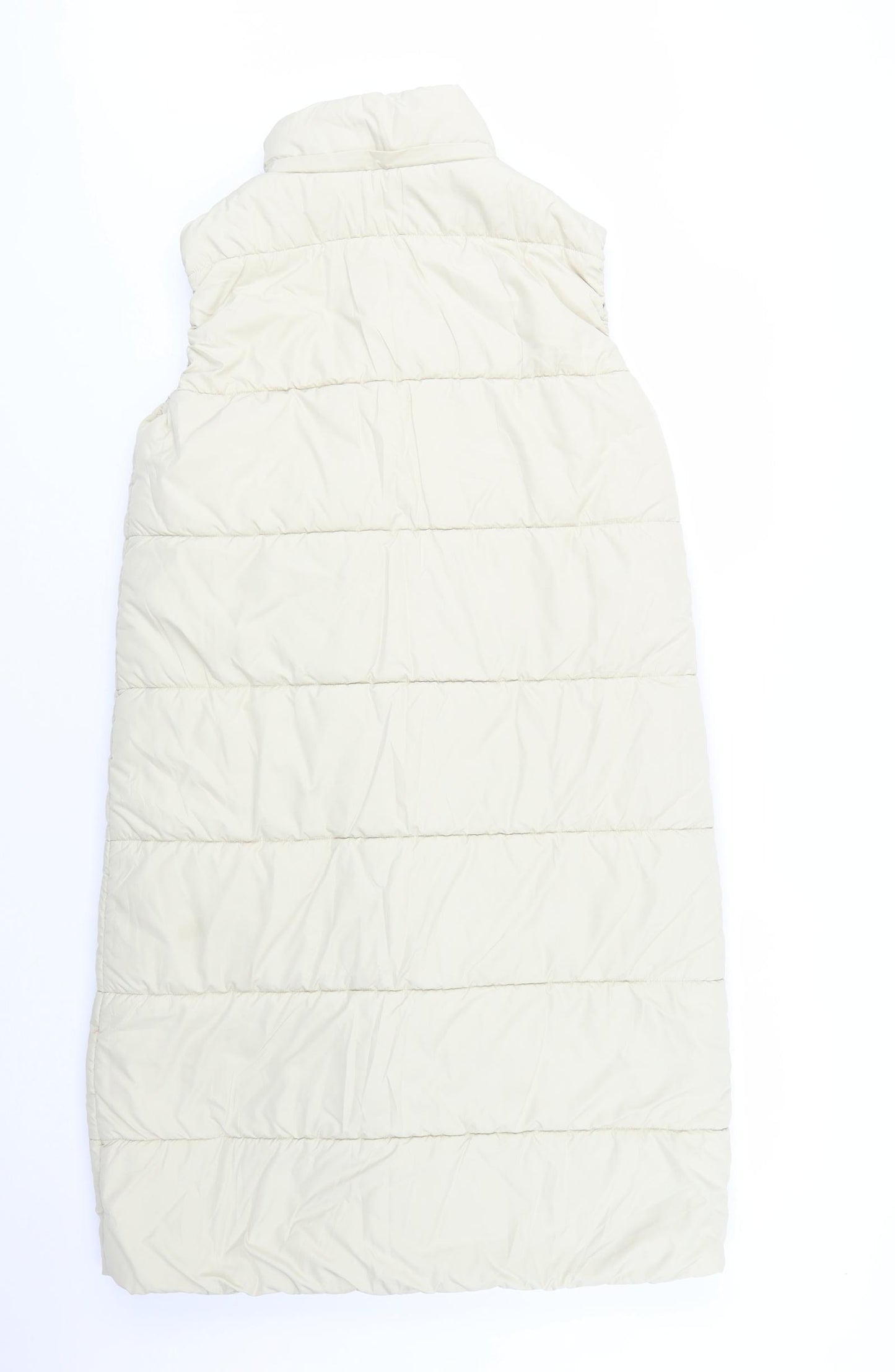 M&S Womens Beige   Gilet Waistcoat Size 12  Zip