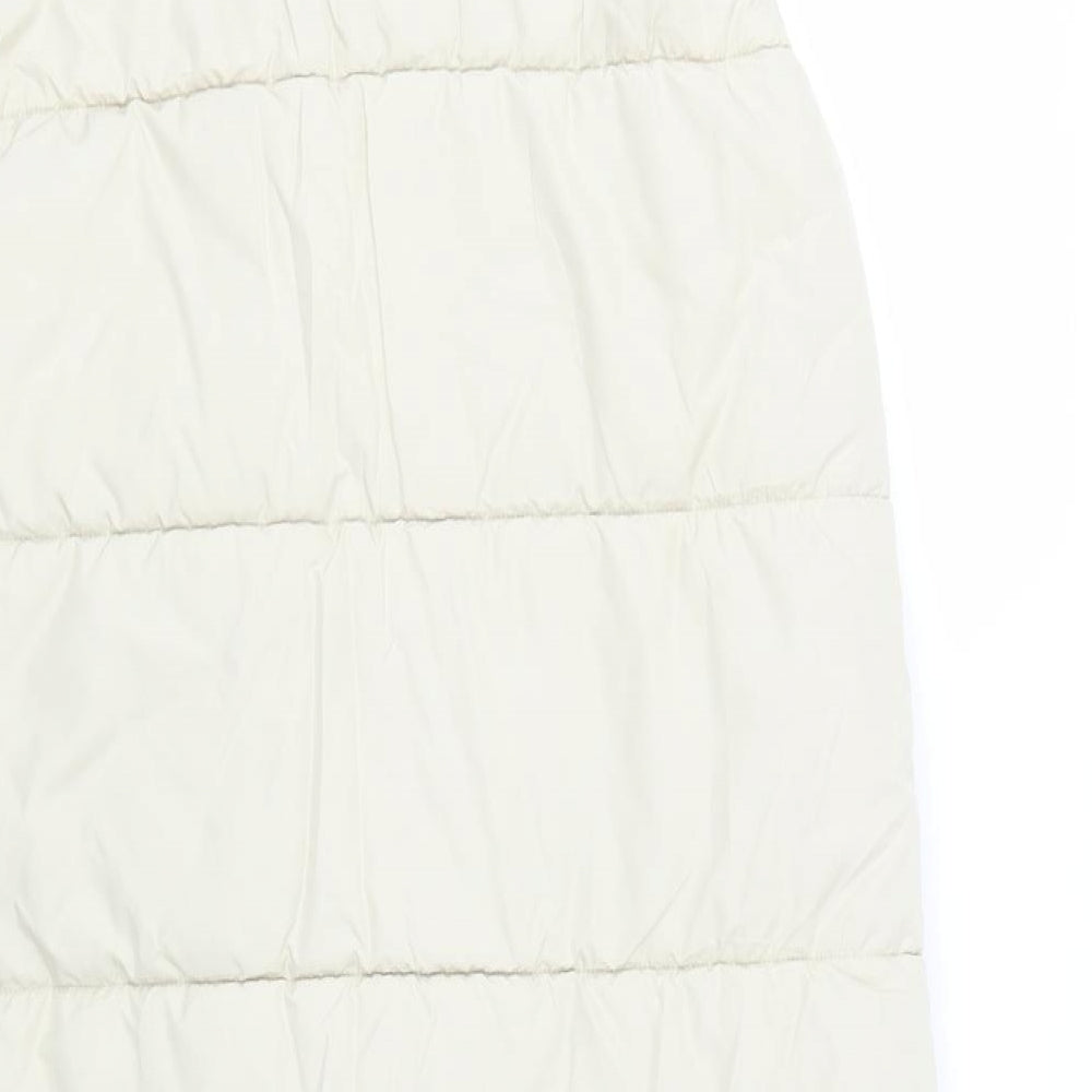 M&S Womens Beige   Gilet Waistcoat Size 12  Zip