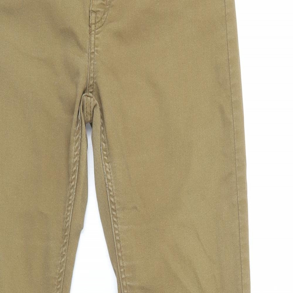 H&M Womens Beige  Cotton Jegging Jeans Size 12 L32 in Regular Button