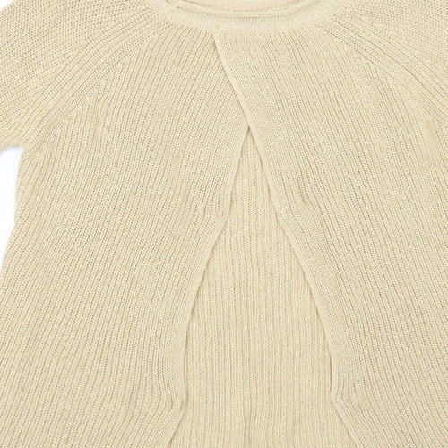 NEXT Womens Beige Crew Neck  Cotton Pullover Jumper Size 10