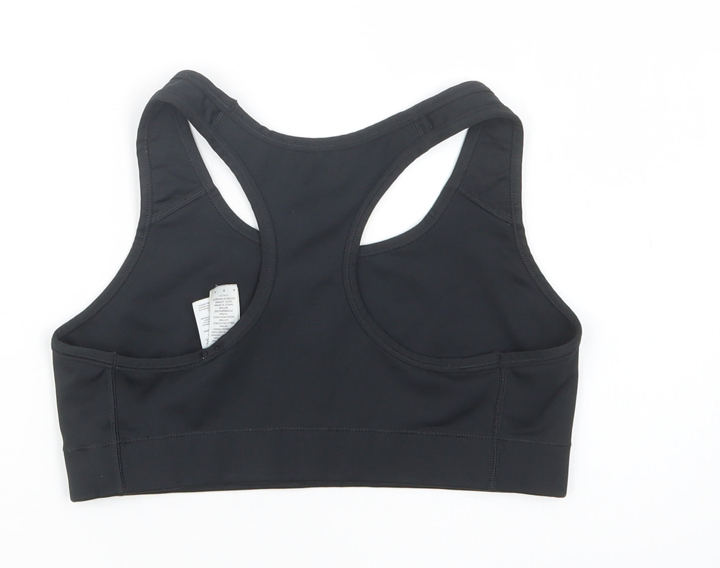 Nike Womens Black  Polyester Cropped Tank Size M Scoop Neck  - Sports Bra