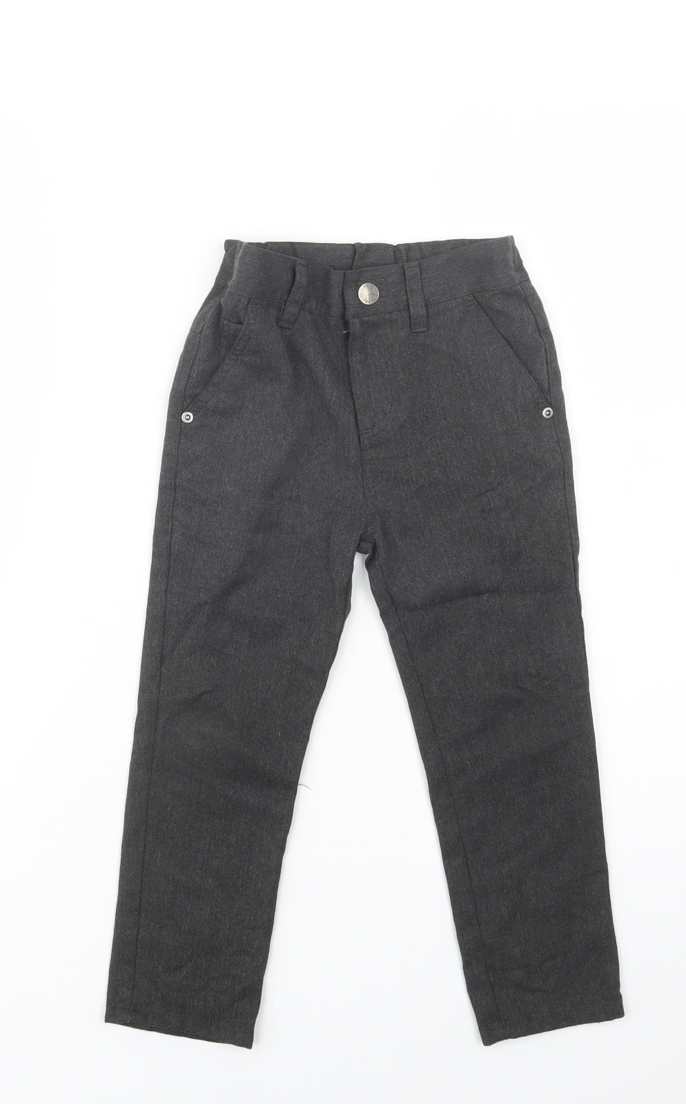 NEXT Boys Grey  Polyester Dress Pants Trousers Size 5 Years  Regular Snap - School Wear
