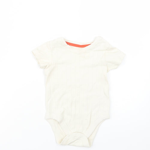 M&S Baby Ivory  Cotton Romper One-Piece Size 12-18 Months  Snap