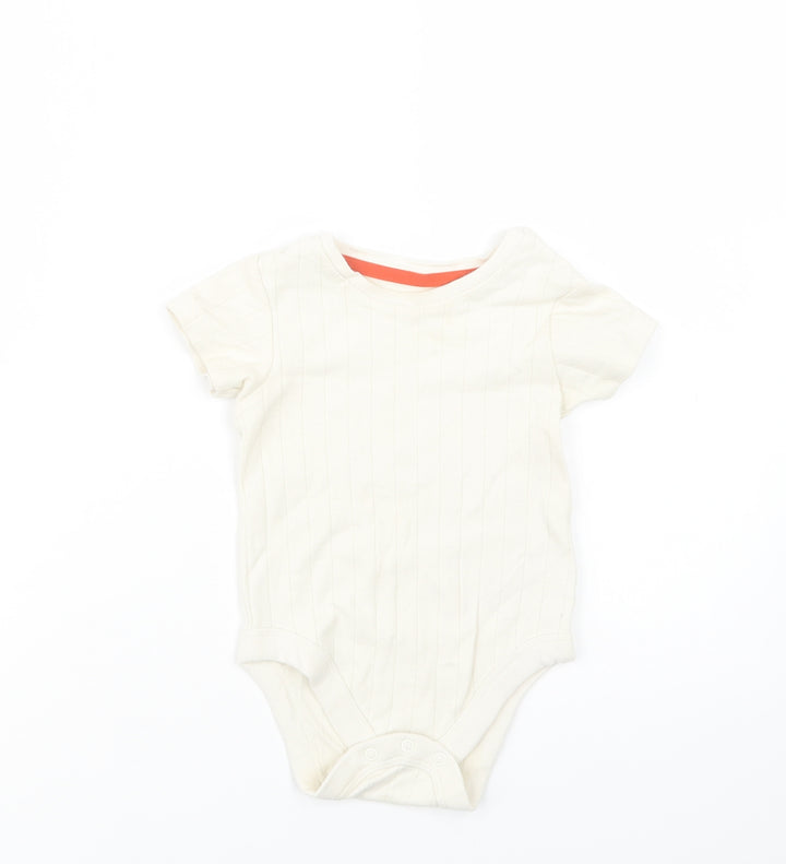 M&S Baby Ivory  Cotton Romper One-Piece Size 12-18 Months  Snap