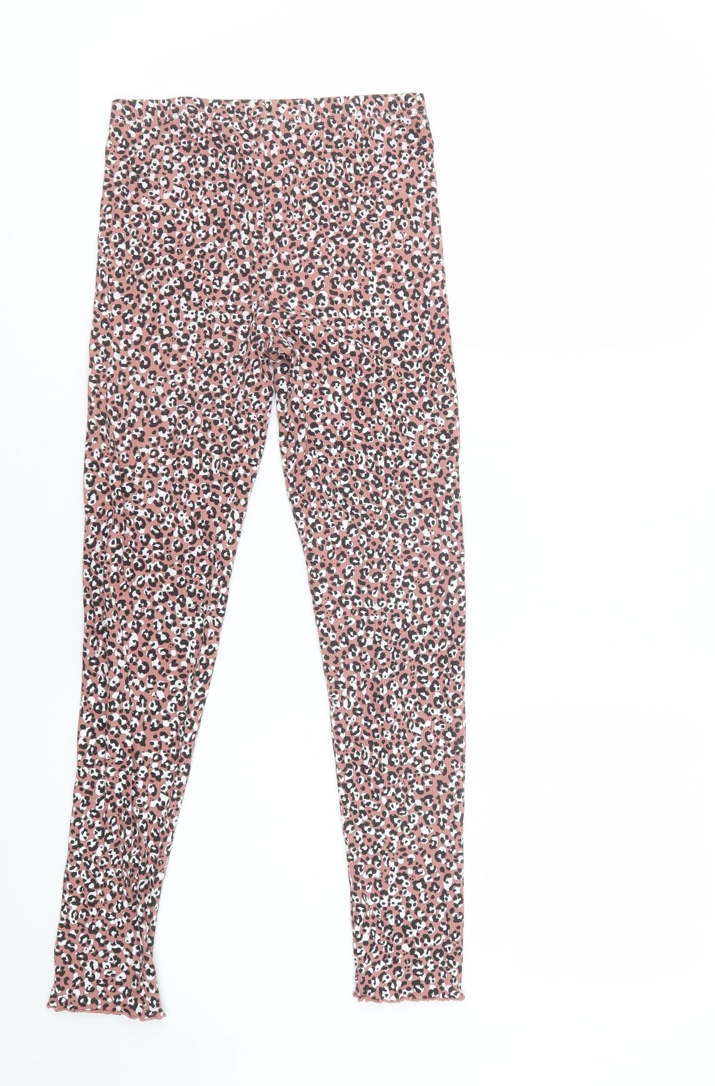 TU Girls Pink Animal Print Cotton Jegging Trousers Size 11 Years  Regular  - Leggings