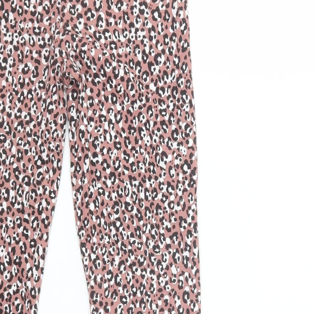 TU Girls Pink Animal Print Cotton Jegging Trousers Size 11 Years  Regular  - Leggings
