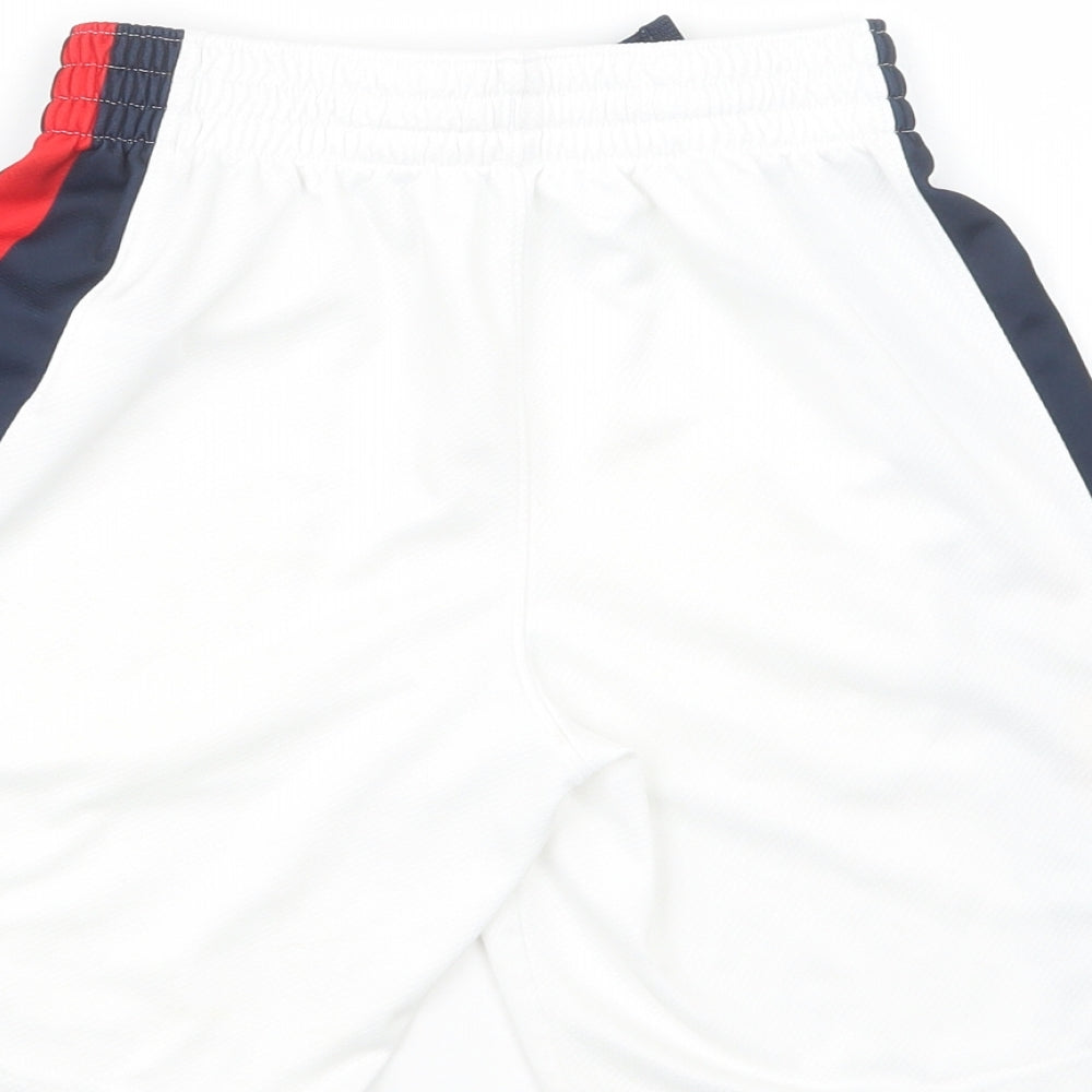 Nike Girls White Colourblock Polyester Sweat Shorts Size 8-9 Years  Regular Drawstring