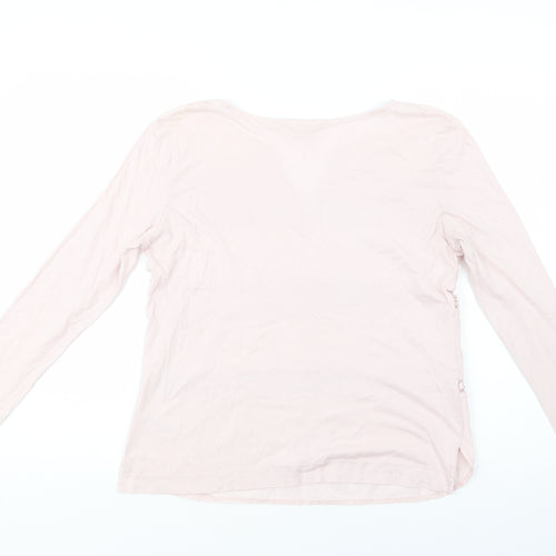 H&M Womens Pink  Cotton Basic Blouse Size M V-Neck