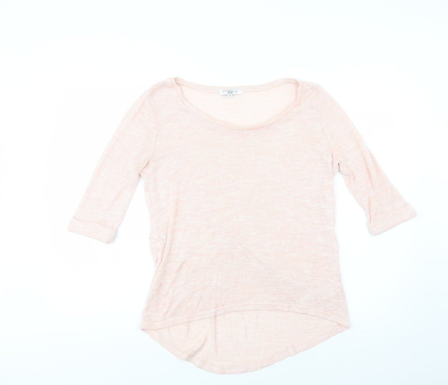 Newq Look Womens Pink Round Neck  Viscose Pullover Jumper Size 12