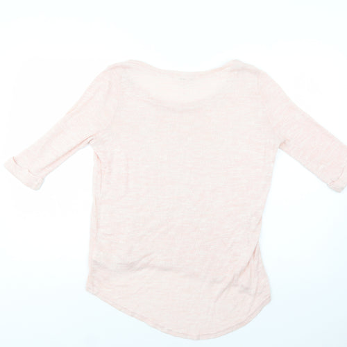 Newq Look Womens Pink Round Neck  Viscose Pullover Jumper Size 12