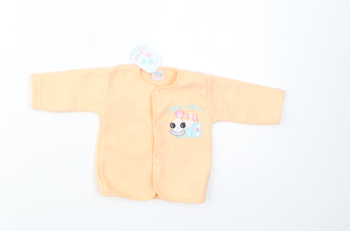 Pansy Baby Orange Basic Jacket Jacket Size 0-3 Months Snap