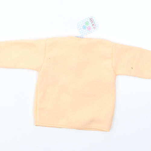 Pansy Baby Orange   Basic Jacket Jacket Size 0-3 Months   Snap