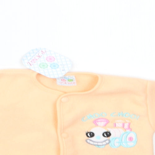 Pansy Baby Orange   Basic Jacket Jacket Size 0-3 Months   Snap