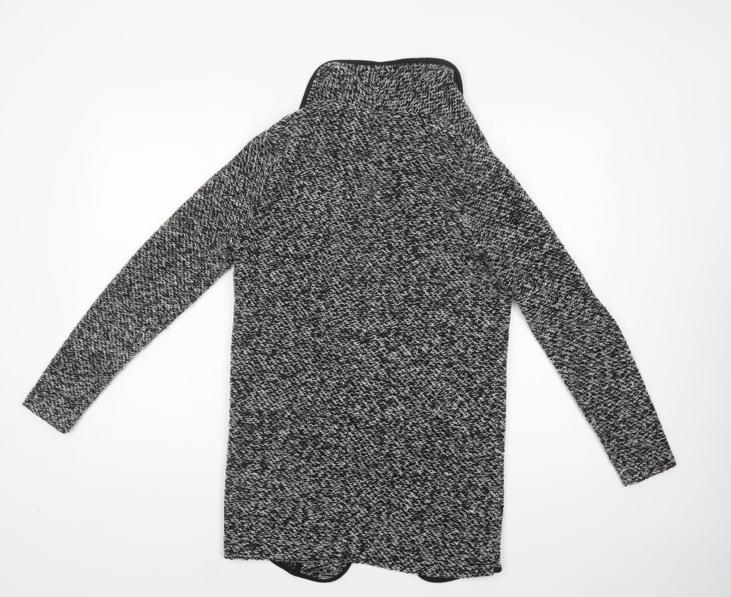 New Look Womens Grey V-Neck  Polyester Cardigan Jumper Size 8