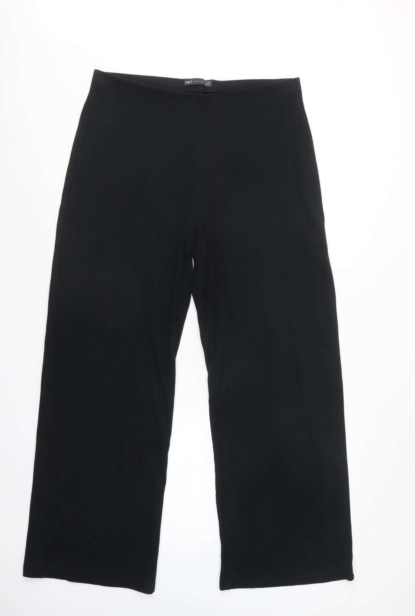 m&s Womens Black  Viscose Jegging Trousers Size 16 L30 in Regular