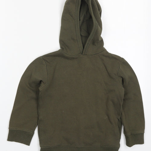 Urban Rascals Boys Green  Cotton Pullover Hoodie Size 4-5 Years  Pullover