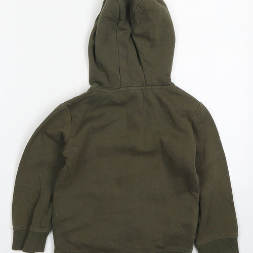 Urban Rascals Boys Green  Cotton Pullover Hoodie Size 4-5 Years  Pullover
