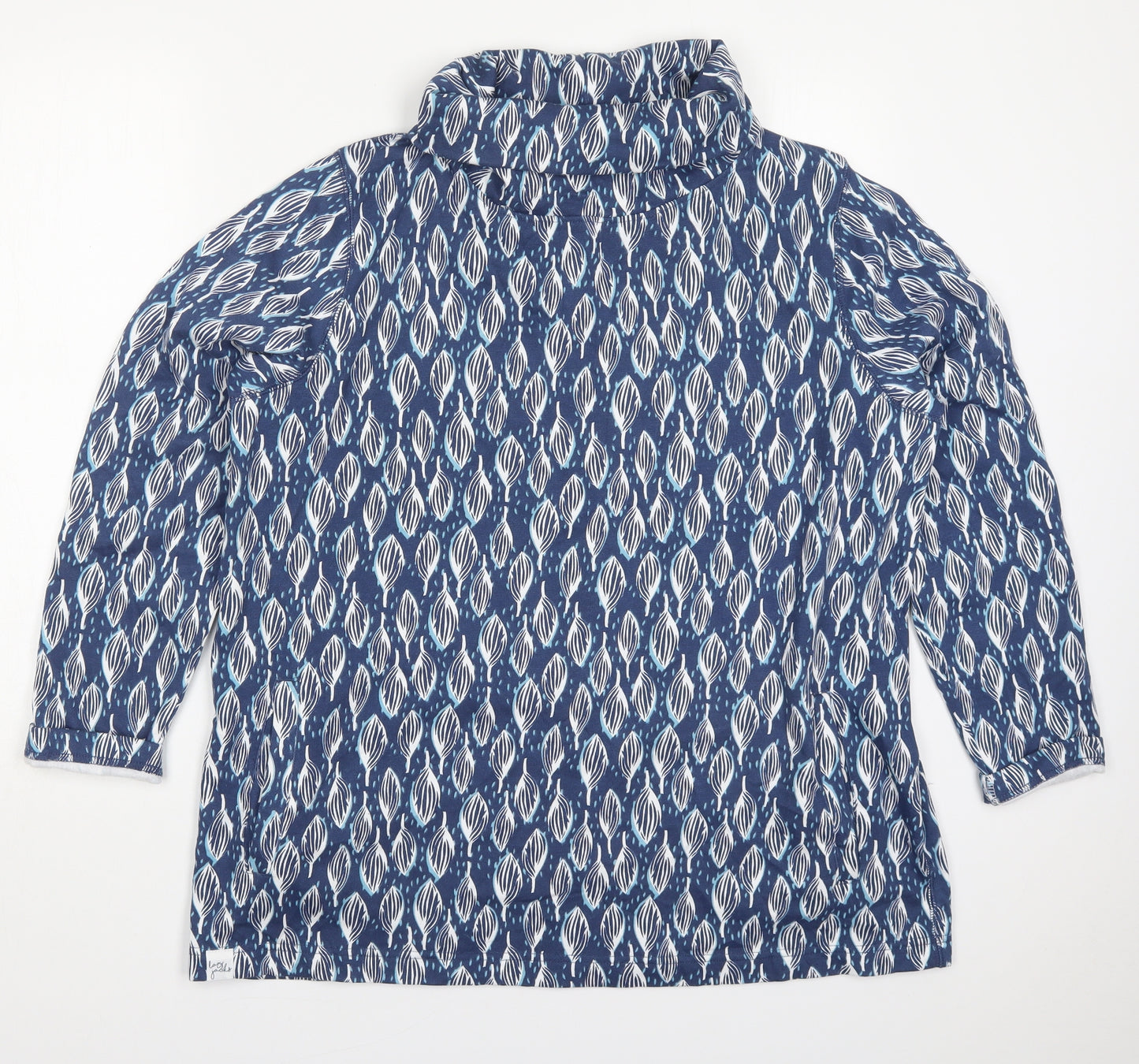 Lazy Jacks Womens Blue Geometric Polyester Pullover Sweatshirt Size 16  Pullover