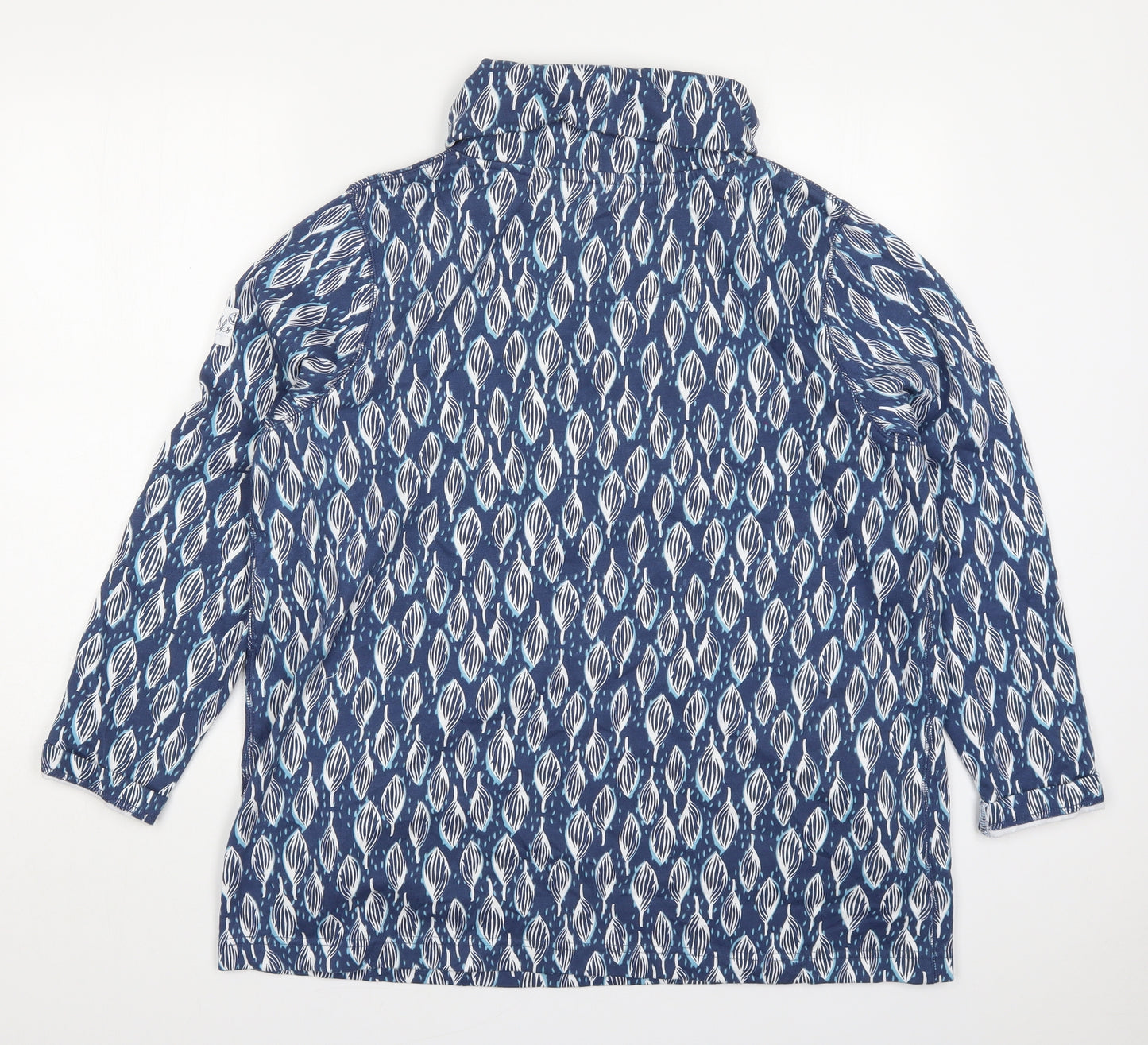 Lazy Jacks Womens Blue Geometric Polyester Pullover Sweatshirt Size 16  Pullover