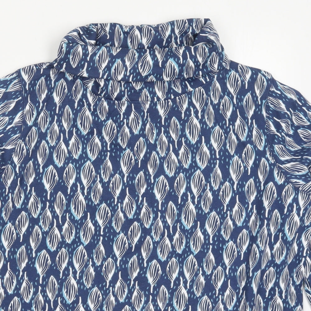 Lazy Jacks Womens Blue Geometric Polyester Pullover Sweatshirt Size 16  Pullover