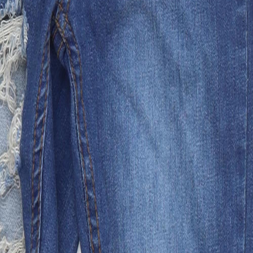 Naanaa Womens Blue  Cotton Skinny Jeans Size 6 L26 in Regular Button