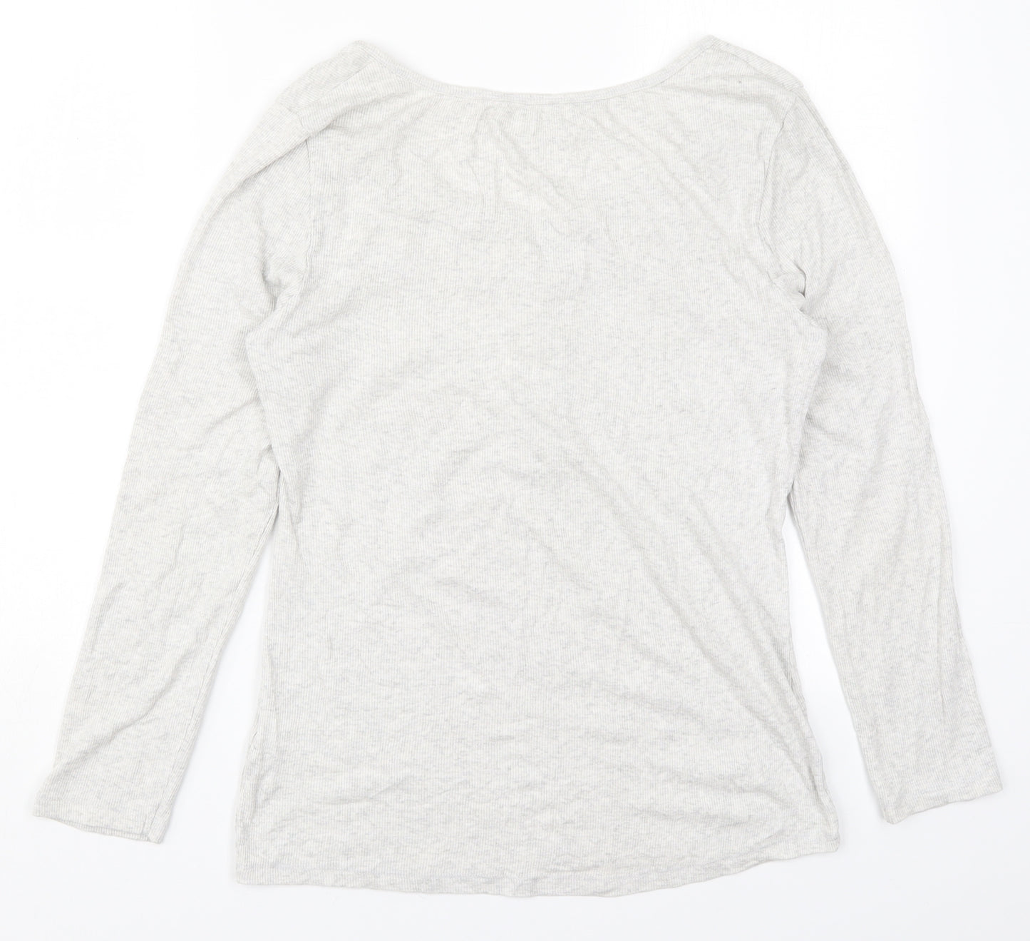 F&F Womens Grey Solid Modal Top Pyjama Top Size 16