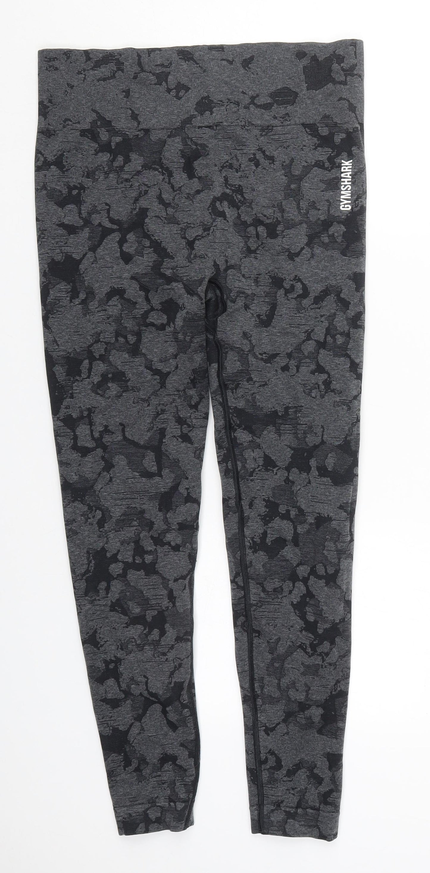 Gymshark Womens Grey Geometric Nylon Compression Leggings Size 29 in L26 in Regular
