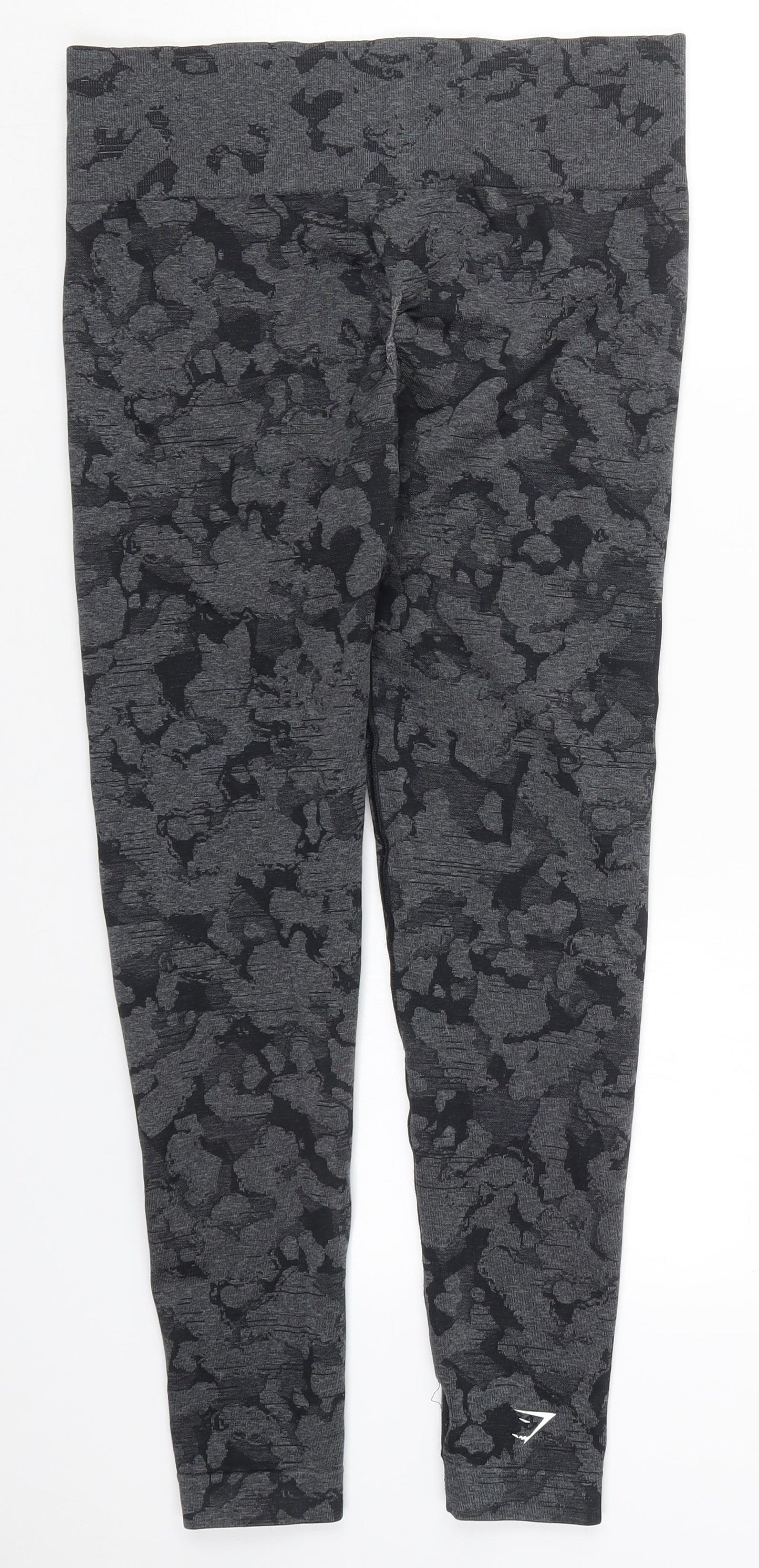 Gymshark Womens Grey Geometric Nylon Compression Leggings Size 29 in L26 in Regular