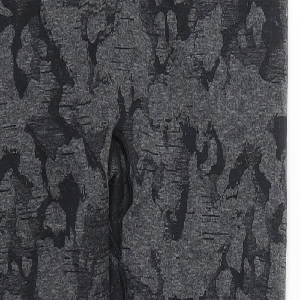 Gymshark Womens Grey Geometric Nylon Compression Leggings Size 29 in L26 in Regular