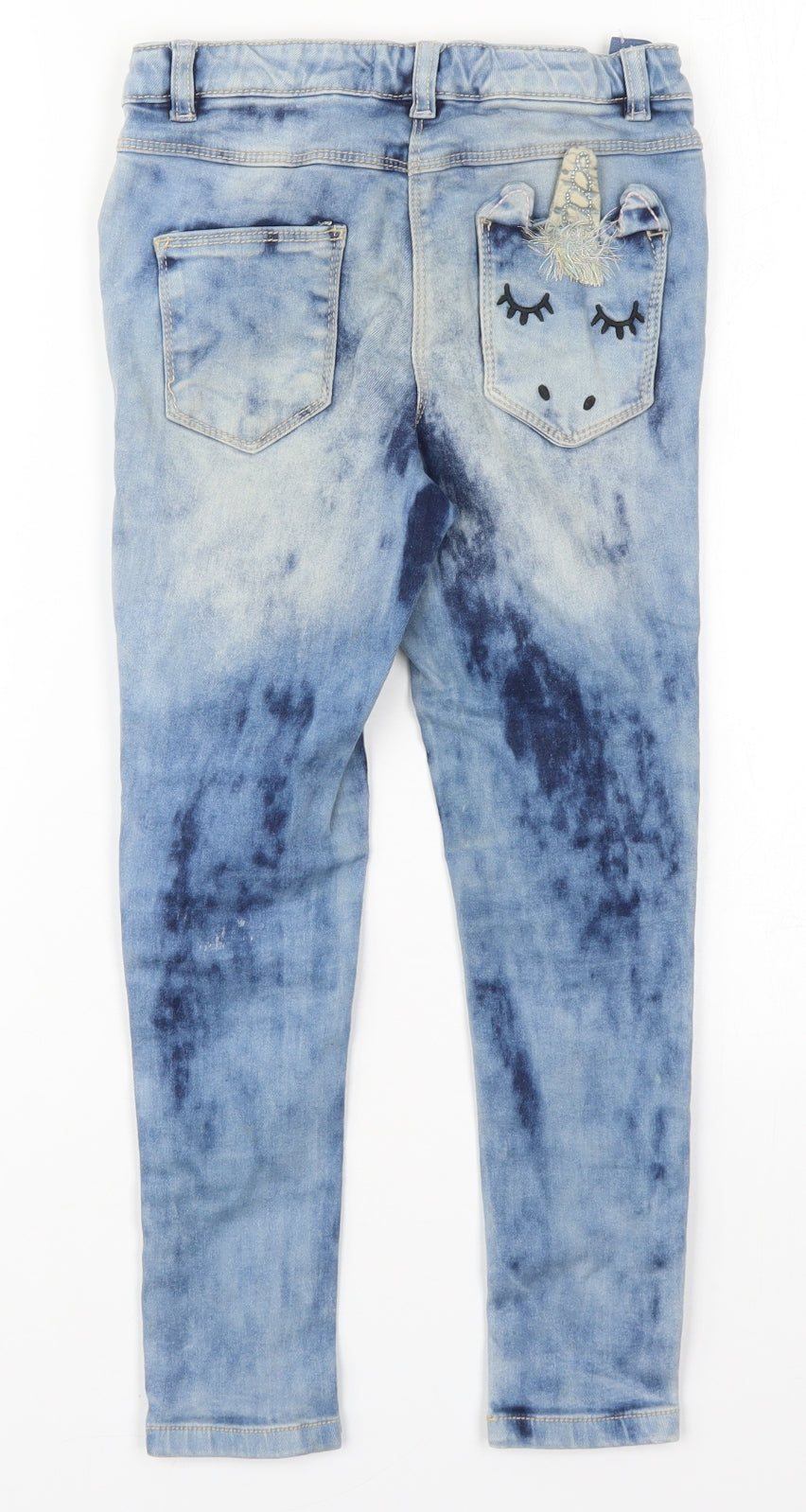 NEXT Mens Blue  Cotton Skinny Jeans Size 9 Months  Regular Button - Unicorn