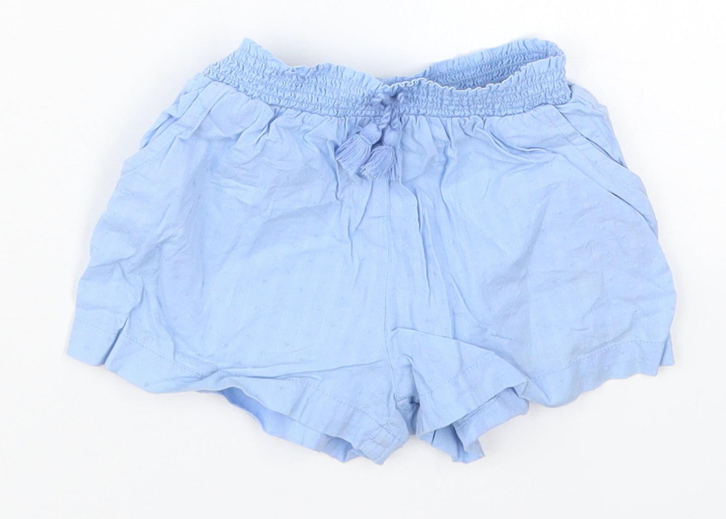 TU Girls Blue  Cotton Cropped Trousers Size 12-18 Months