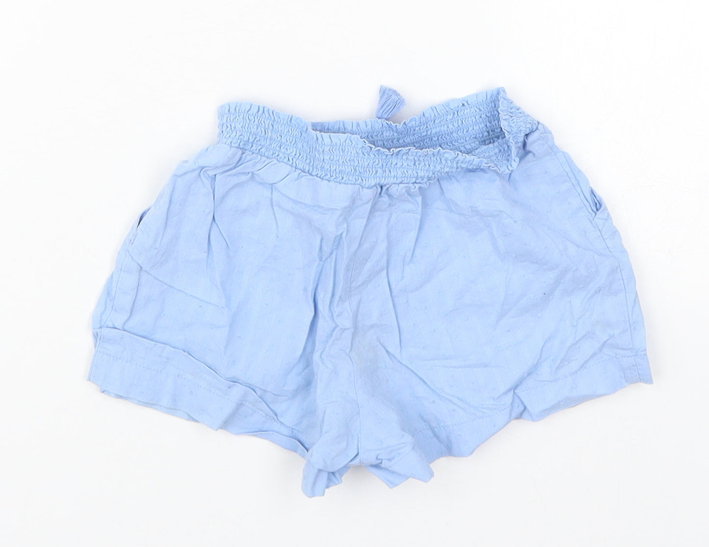 TU Girls Blue  Cotton Cropped Trousers Size 12-18 Months
