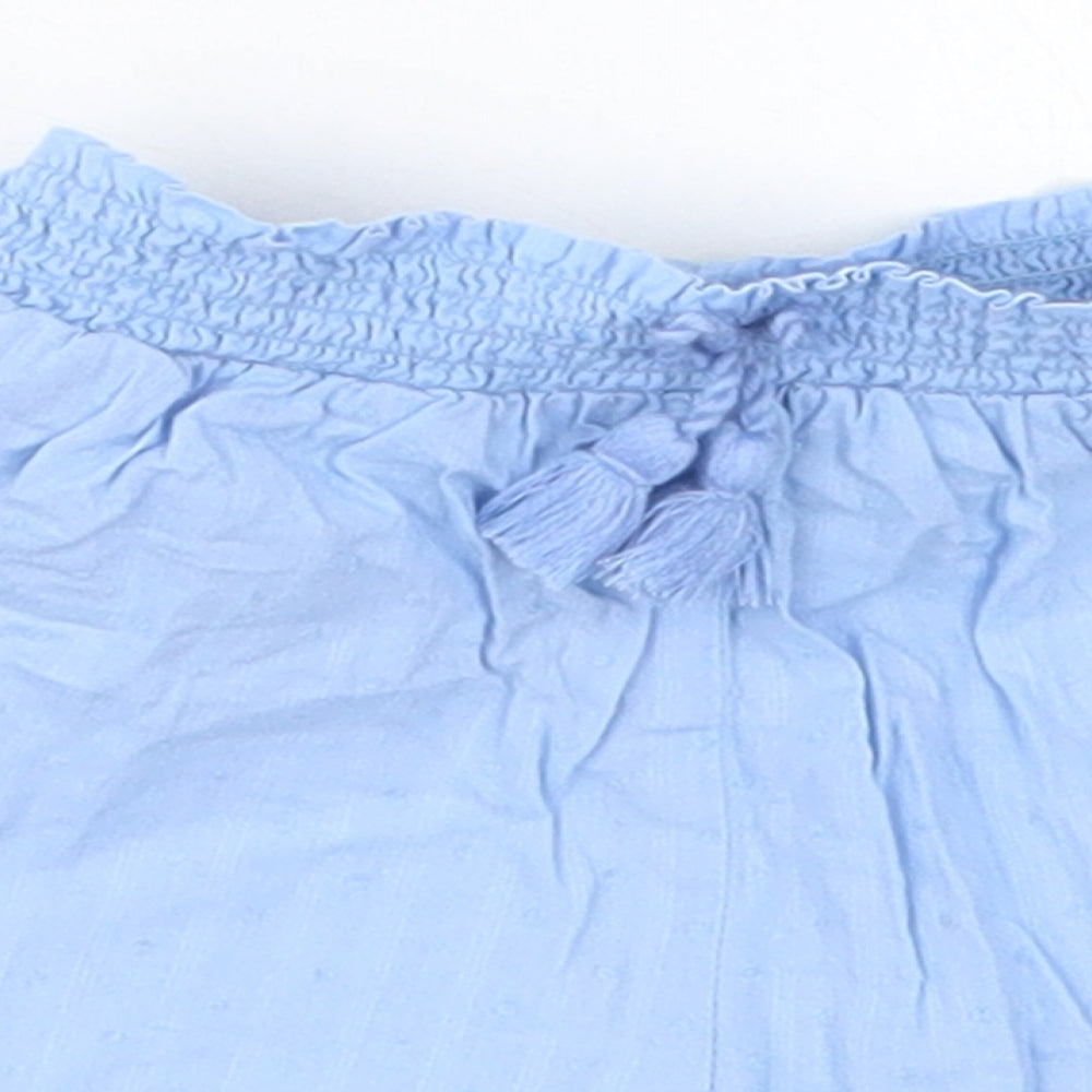 TU Girls Blue  Cotton Cropped Trousers Size 12-18 Months