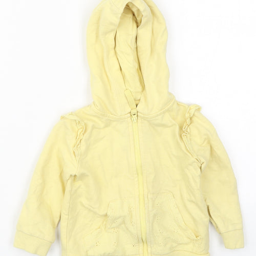 F&F Girls Yellow   Jacket  Size 12-18 Months   Zip