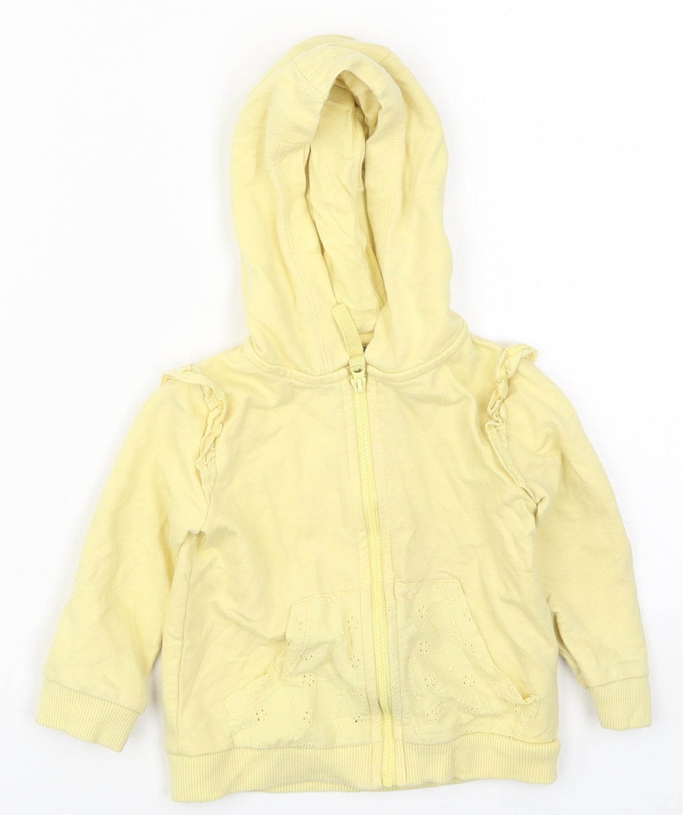 F&F Girls Yellow   Jacket  Size 12-18 Months   Zip