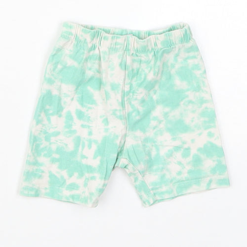 TU Girls Green  Cotton Cropped Leggings Size 12-18 Months   - Abstract