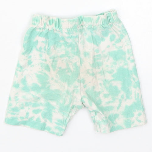 TU Girls Green  Cotton Cropped Leggings Size 12-18 Months   - Abstract