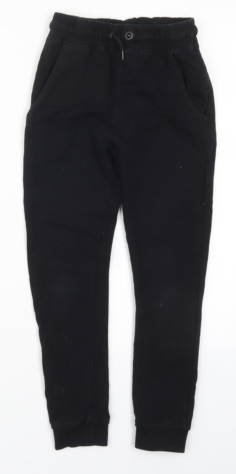 NEXT Boys Black  Cotton Sweatpants Trousers Size 9 Months  Regular Drawstring