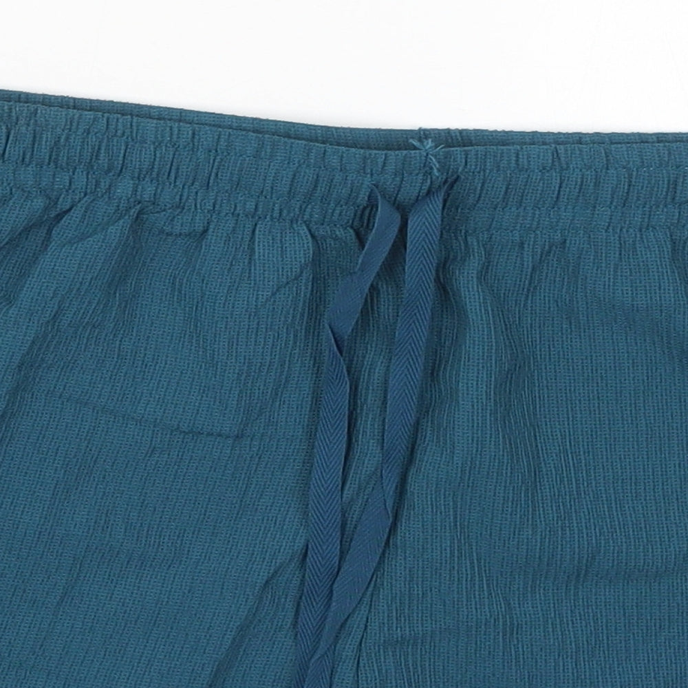 Preworn Womens Blue  Polyester Mom Shorts Size 30 in L3 in Regular Drawstring